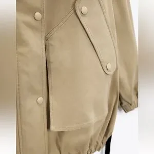 新品　ZARA　オーバーサイズ　コットン　パーカー　ブルゾン　ジャンバー ZARA - 【zara】ZW COLLECTION リボン オーバーサイズパーカーの